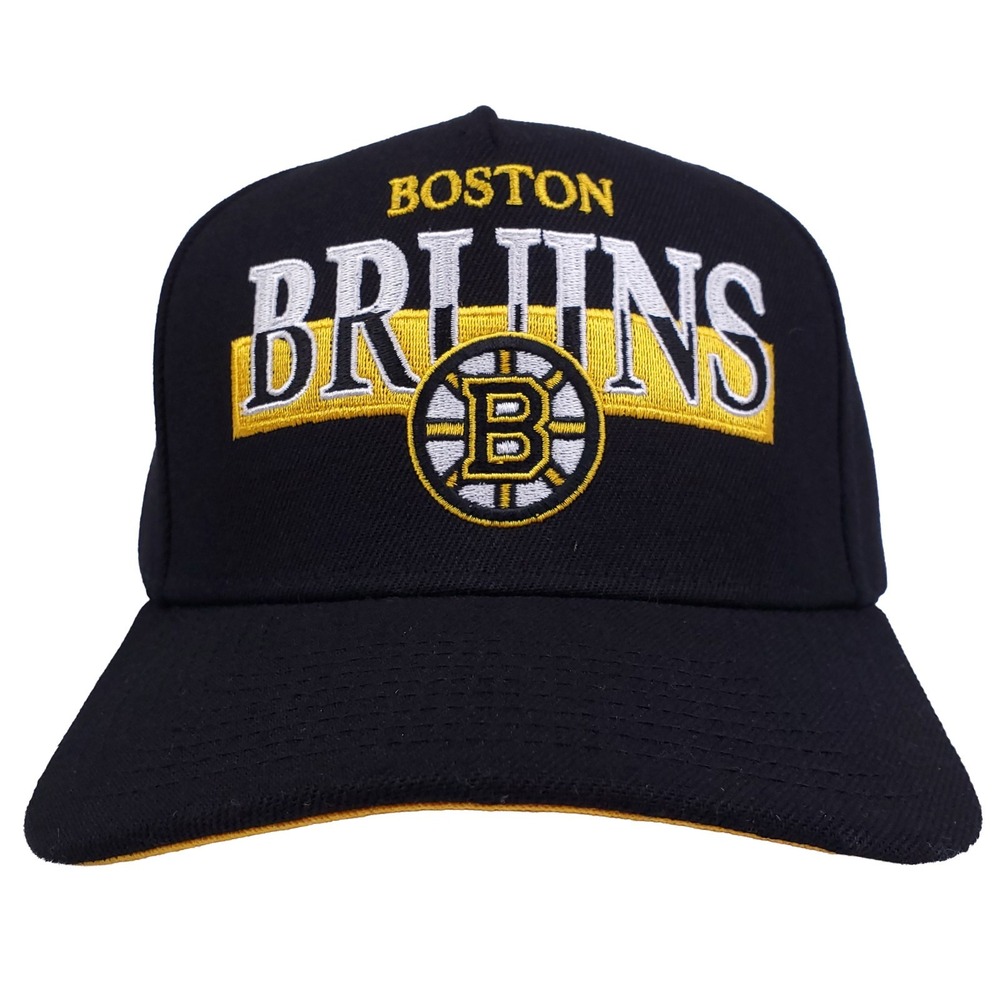 Boston Bruins Mitchell & Ness NHL Pro Fit Snapback Hat Cap Embroidery Logo New